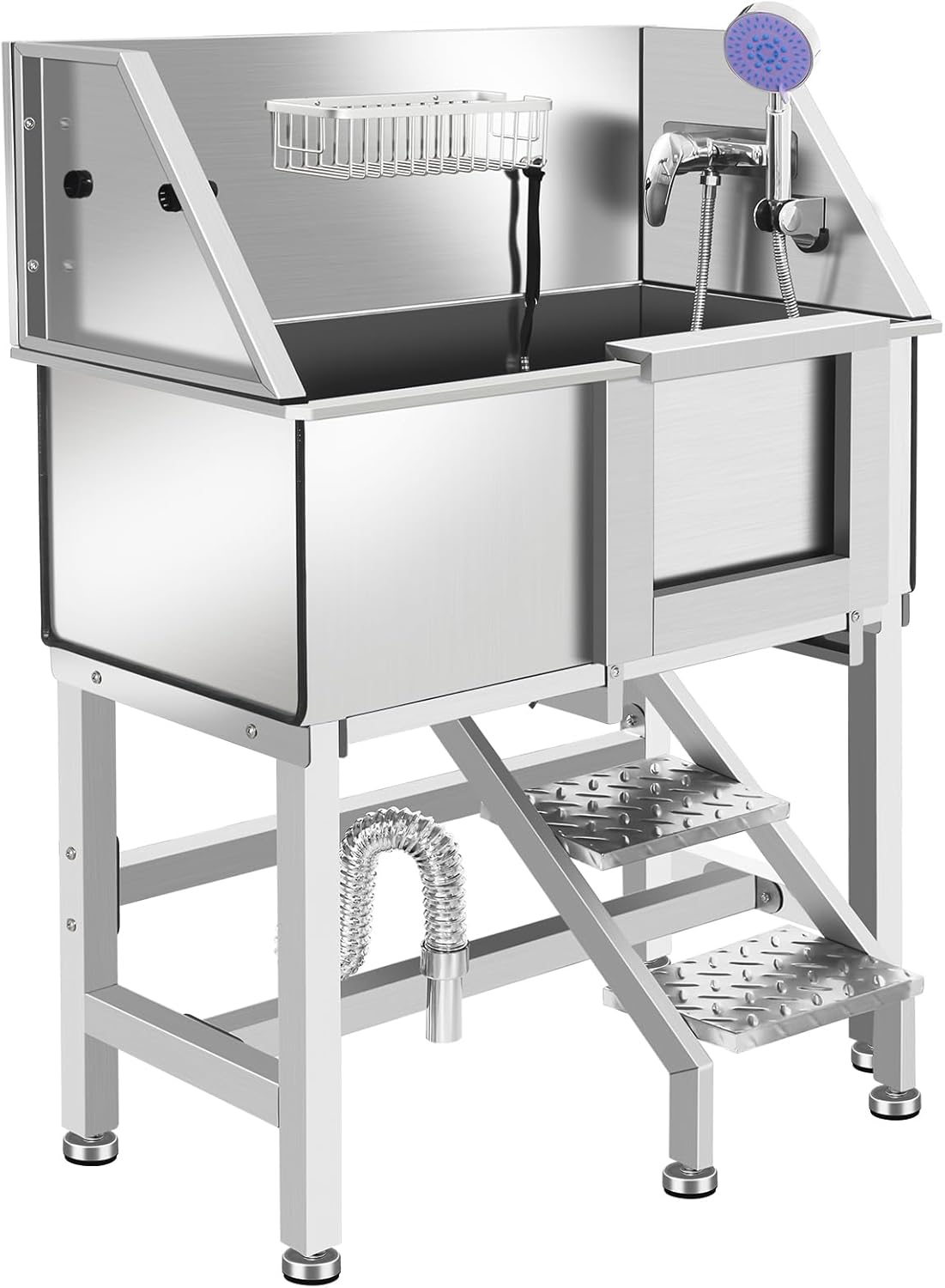 Electric Dog Bathing Station for Large Dogs, Height Adjustable Stainless Steel Dog Pet Washing