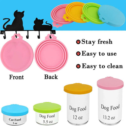 Can Lids/Universal BPA Free Silicone Pet Can Cover Lids for Dog and Cat Food/One Can Cap Fit Most