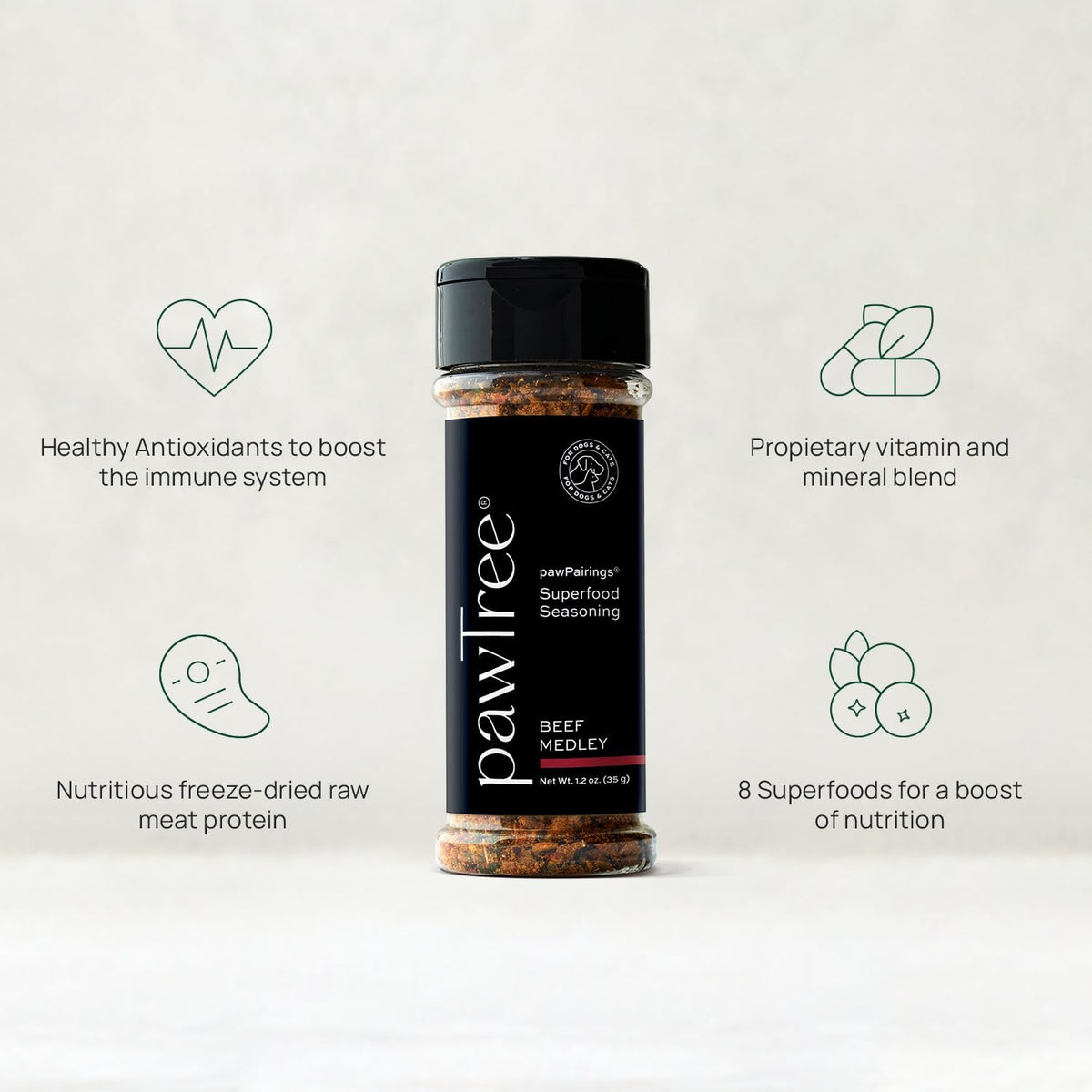 pawTree Healthy Food Toppers for Dogs & Cats - Appetite Booster with Freeze-Dried Proteins.