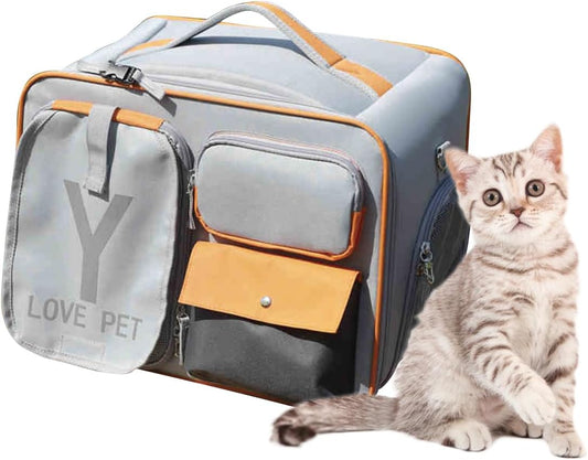 Dog Backpack, Pet Backpack with Upgrade Waist Cushion Design to Better Fit The Waist, Ventilated