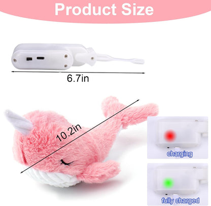 Mity rain 2 in 1 Interactive Dog Toys, Fish Dog Toy to Keep Them Busy, Plush Squeaky Dog Toys