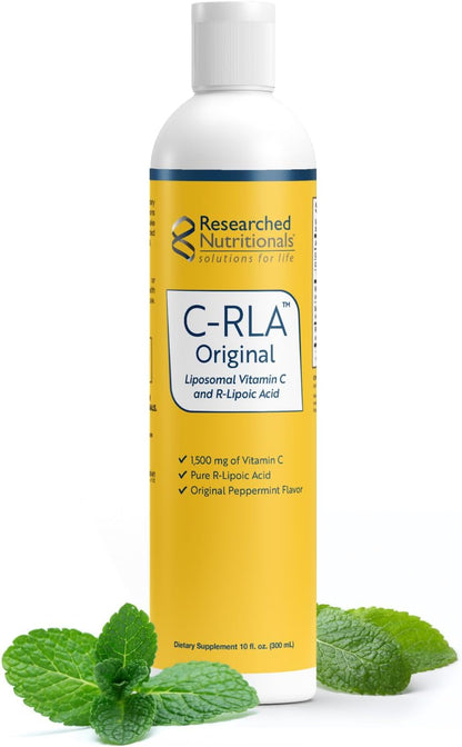 Researched Nutritionals C-RLA - Liposomal Vitamin C with R Lipoic Acid to Support Detox - Vegan &