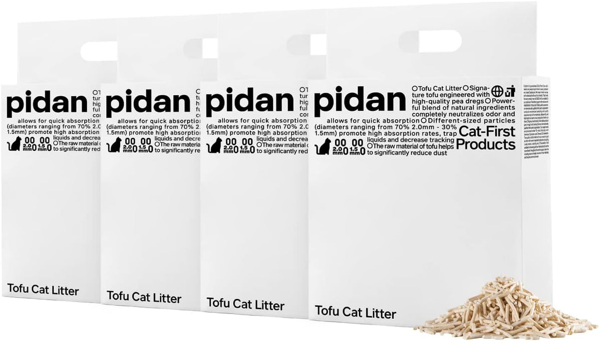 pidan Tofu Cat Litter Clumping,Flushable,Ultra Absorbent and Fast Drying, 100% Natural Ingredients