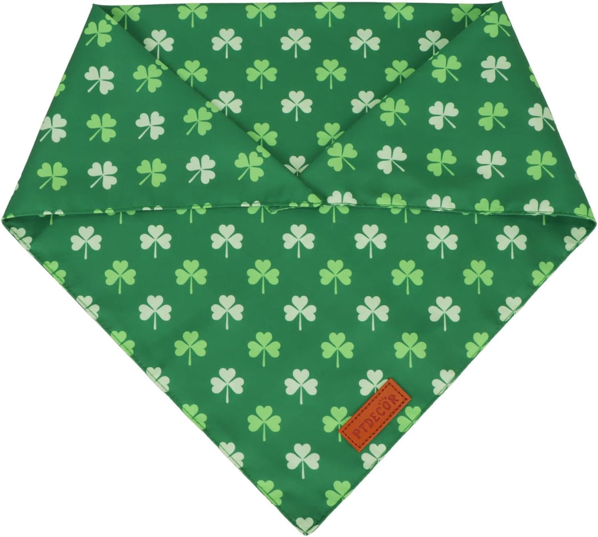 PTDECOR St.Patrick's Day Dog Bandana,Green Shamrock Reversible Holiday Dog Scarf, Multi Size