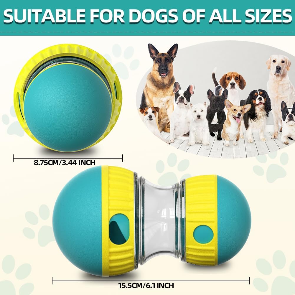 Dog Puzzle Toys, Rolling Treat Dispensing Ball, Brain Stimulation & Slow Feeder, Dog Enrichment
