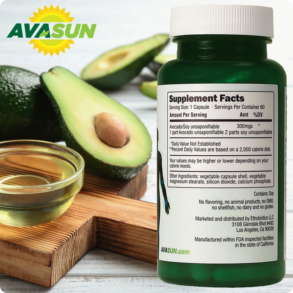 Joint Health Support Supplement, Backed by Science, Avocado Soy Unsaponifiable, 300Mg ASU, Plant