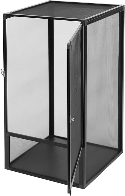 Micro Habitat Terrarium Enclosure Reptile Open Aluminum Screen Cage Black Large Reptiles Habitat