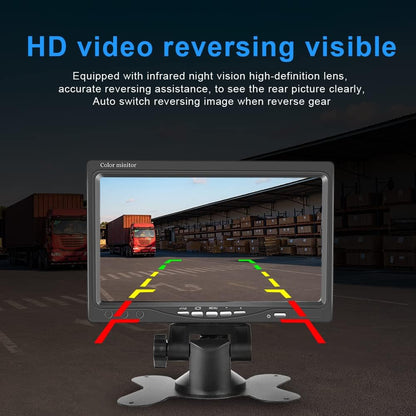 Hikity Backup Camera with Monitor Kit, Waterproof 18 IR LED Night Vision Reverse Camera + 7" Rear