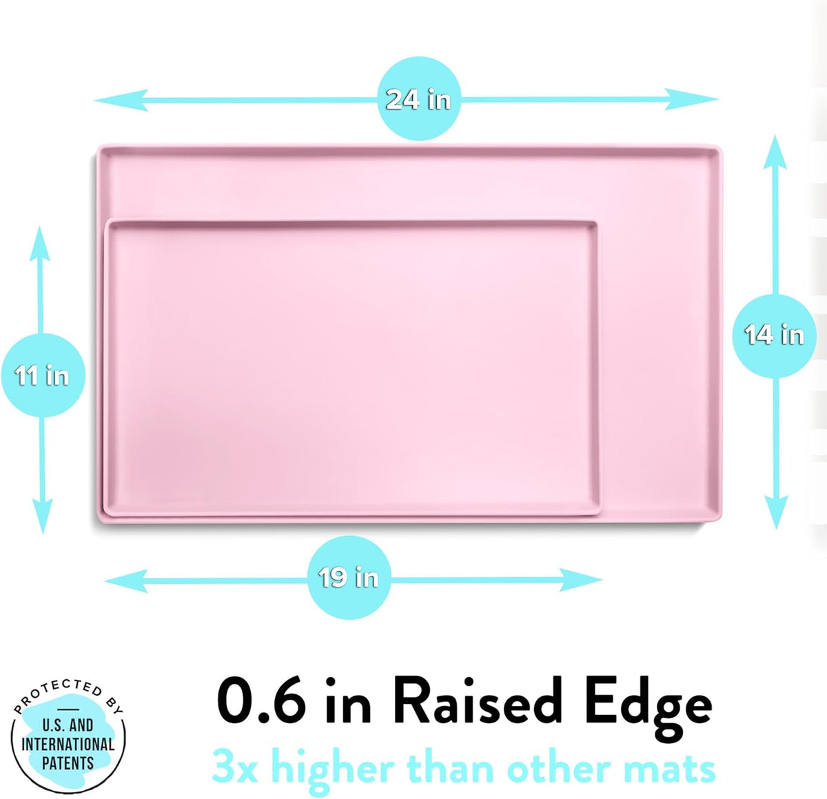 CatGuru Cat Food Mat, Small & Large Pet Feedingd Mat, 100% Waterproof Cat Mats for Food and Water