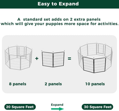 FXW Rollick Unleashed Dog Playpen for Indoor, Yard, RV Camping, 40 inch 2 Panels for Medium and