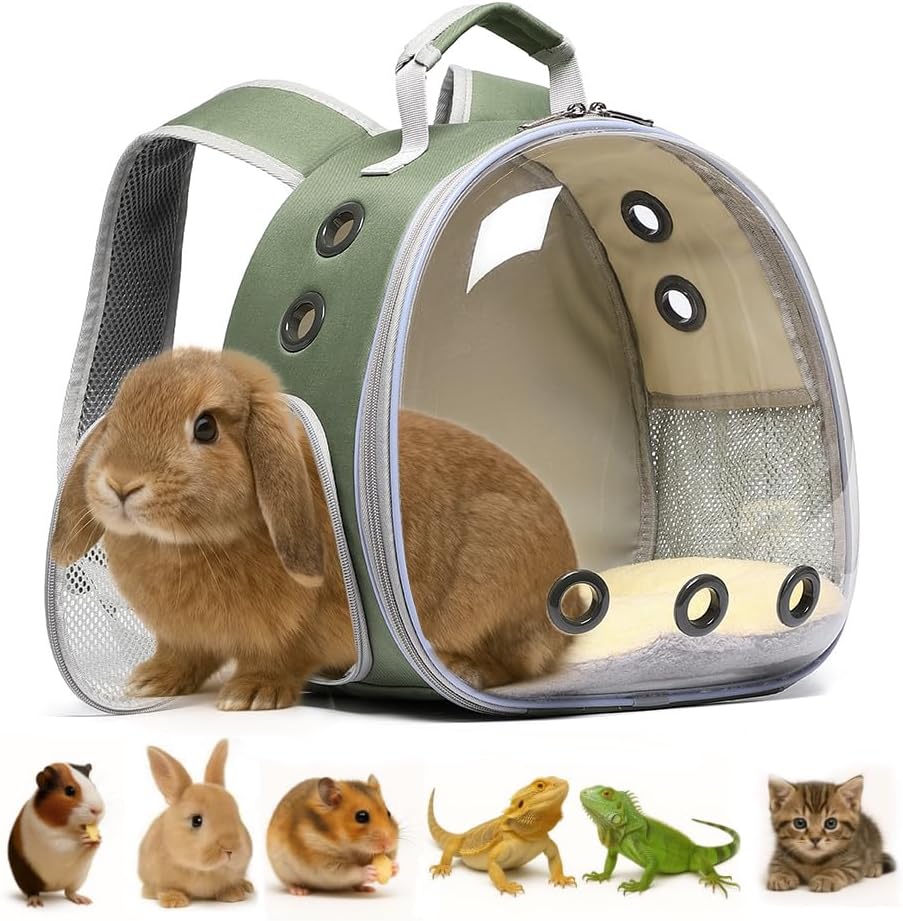 Bunny Carrier, Guinea Pig Carrier,Small Animal Carrier Backpack for Rabbit,Bearded Dragon