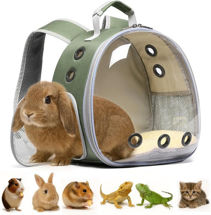 Bunny Carrier, Guinea Pig Carrier,Small Animal Carrier Backpack for Rabbit,Bearded Dragon