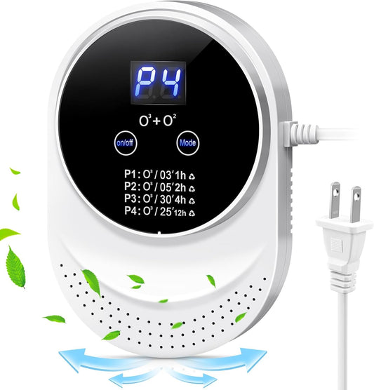 Ozone Odor Eliminator for Strong Odor 99% Cat Litter Deodorizer Dog Poof Odor Removal Home Plug in