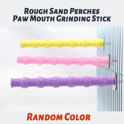 Litewoo Bird Perch Paw Beak Grinding Stick Grit Stand for Parrot Budgies Parakeet Cockatiels Conure