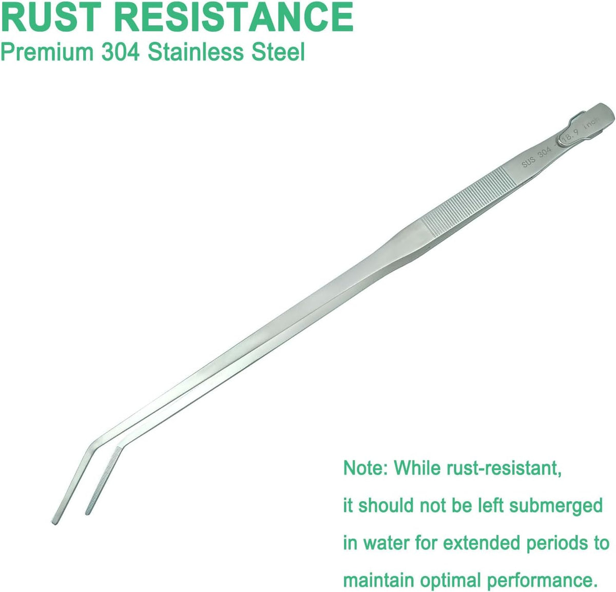 18.9 inch Aquarium Tweezers with Hanger, 2025 New Extra Long Feeding Tongs, Stainless Steel Large