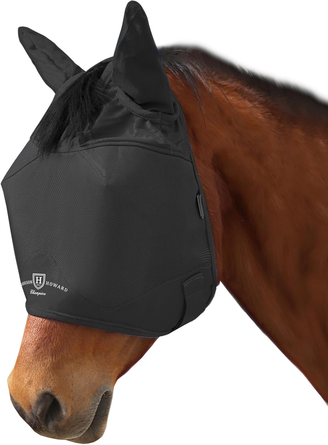 Harrison Howard UV-proof Multi-Function Fabrics Thick Fleece Padding Horse Fly Mask Half Face with