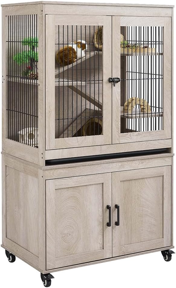 unipaws Ferret Cage with Storage, Large Vertical Hamster Cage, Iguana, Rabbits, Chinchillas, Pet