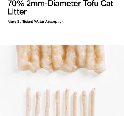 pidan Tofu Cat Litter Clumping,Flushable,Ultra Absorbent and Fast Drying, 100% Natural Ingredients