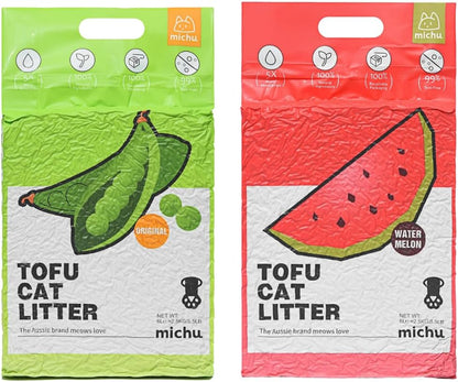 Tofu Cat Litter Natural Clumping Tofu Cat Litter, Fast Clumping and Easily Scoop-able 5.5lb/88oz 5