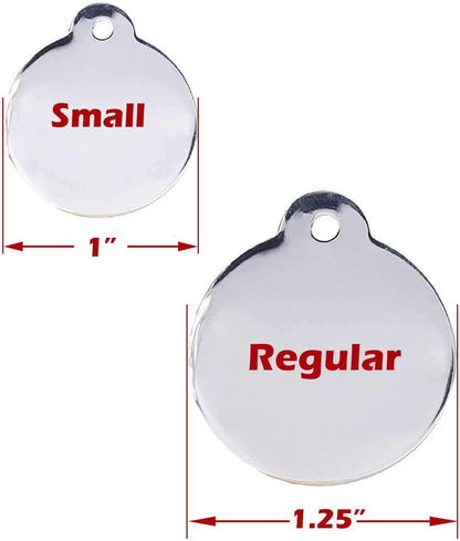 Engraved Pet Tag for Dogs and Cats - Personalized Front & Back up to 4 Lines of Text Custom