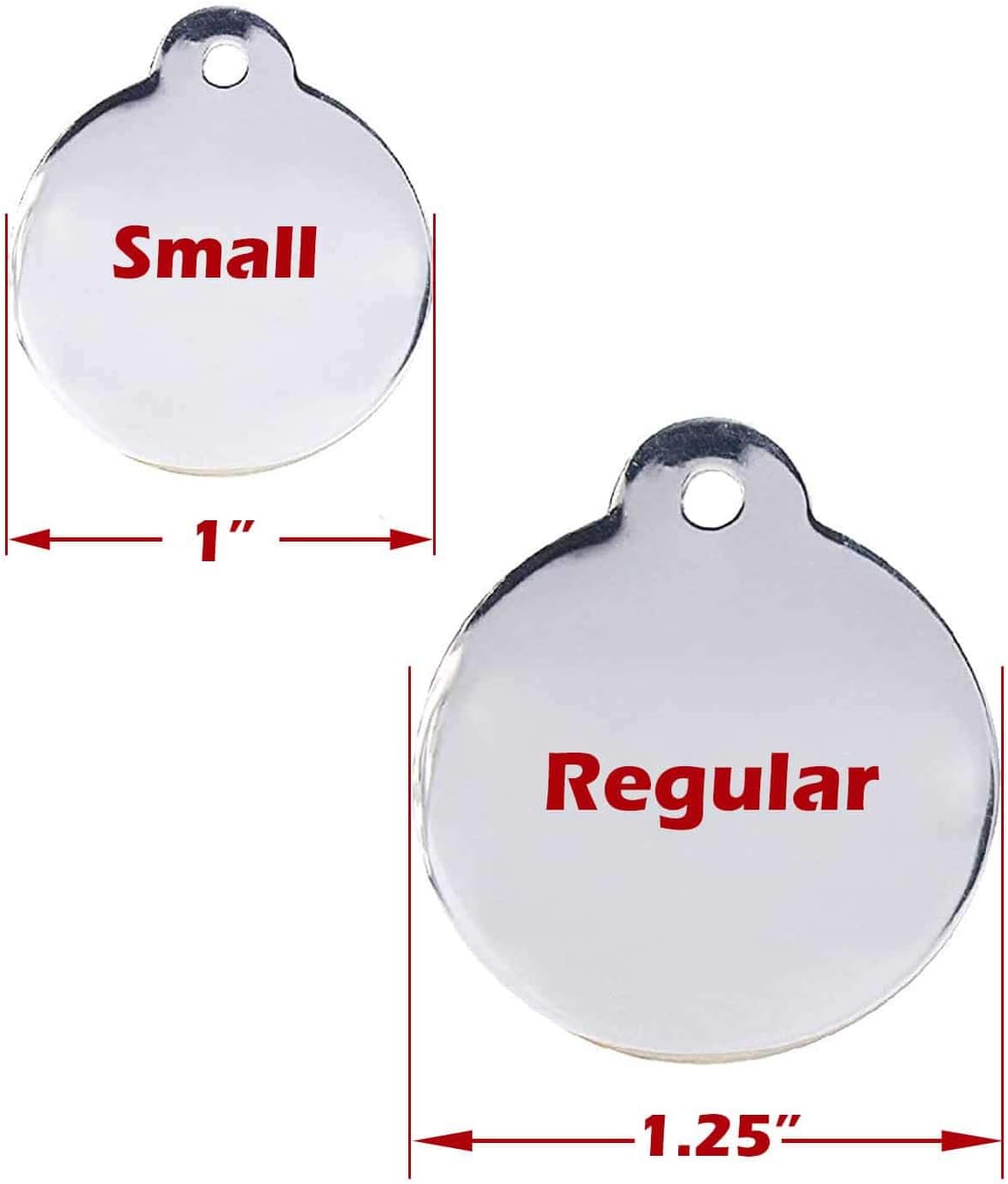 Engraved Pet Tag for Dogs and Cats - Personalized Front & Back up to 4 Lines of Text Custom