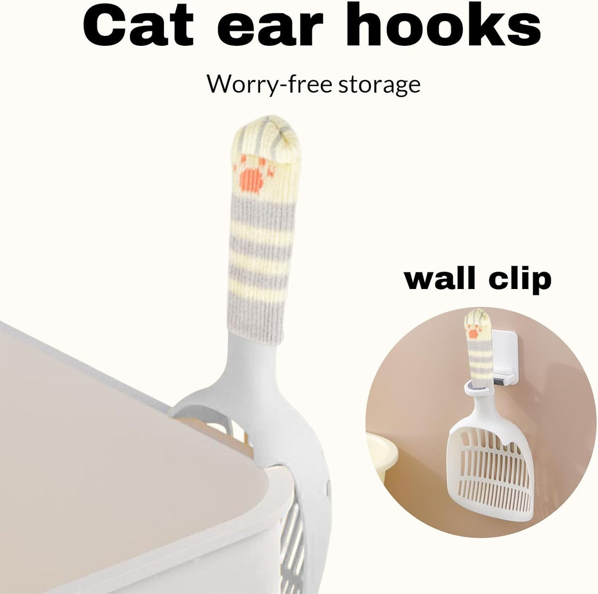 Cat Scooper for Litter Box, Cat Litter Scoop, Kitty Litter Scoop, Cat and Dog Poop Collector, Pet