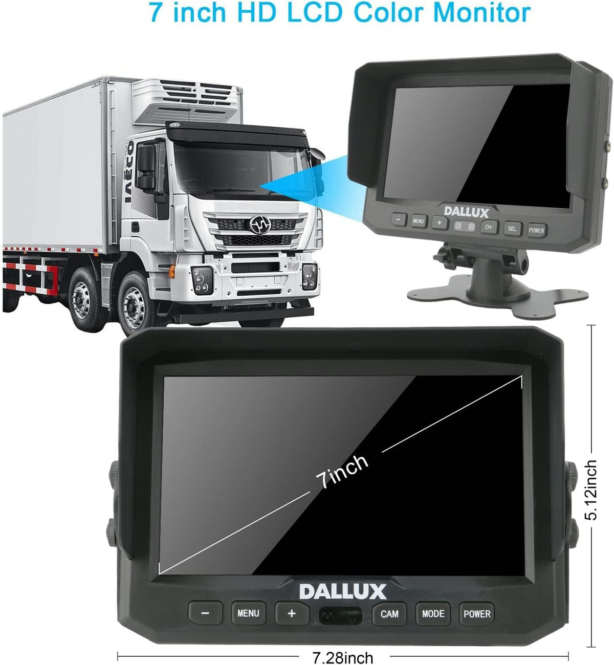 7" 1080P AHD Wired Reverse Rear View Backup Camera System, Waterproof Rearview Reverse Camera 130