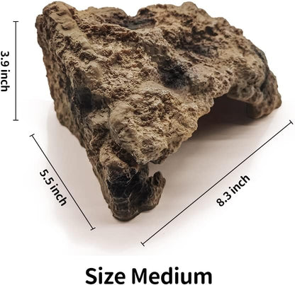 Reptile Simulation Rock Cave Hideouts Terrarium Habitat Décor Bearded Dragon Hideout for Turtles