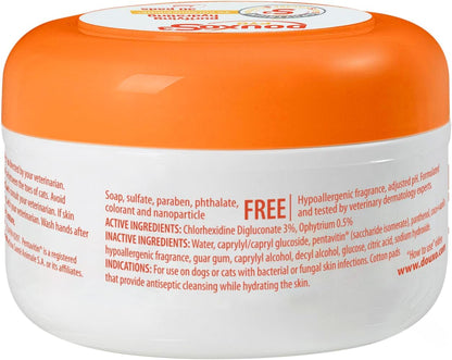 Douxo S3 Pyo Pads, Contains 3% Chlorhexidine & 0.5% Ophytrium, Antiseptic & Hydrating, For