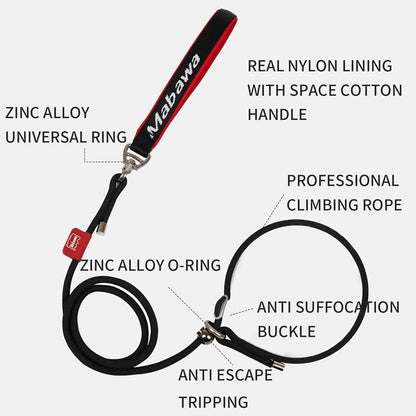 Dog Anti-Slip Leash 5FT with Metal Stopper - Durable No-Pull Training Lead for Small, Medium &