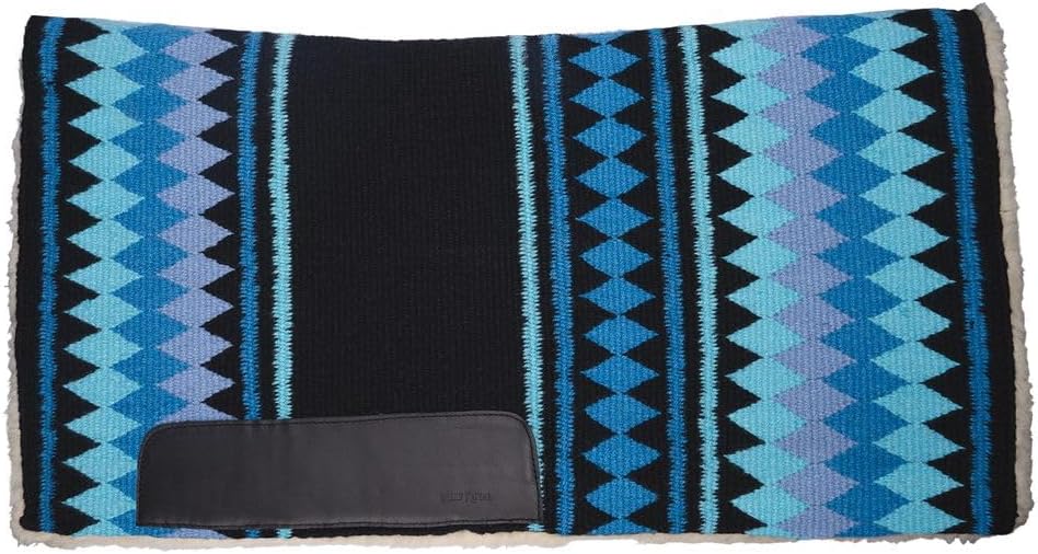 Fleece Bottom Contoured Saddle Pad - 34" x 40" | New Zealand Wool Top | 3/4" Felt Core | Contoured