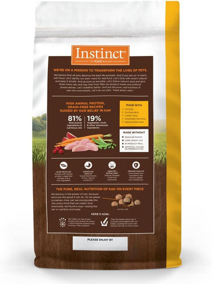 Instinct Original Dry Cat Food, Raw Coated Kibble, High Protein, Grain Free Recipe - Real Chicken