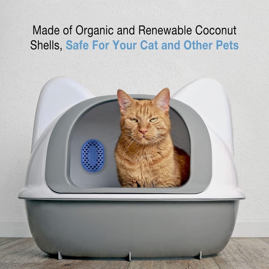 Remodeez Litter Box Deodorizer and Cat Odor Trapper, Made From Natural Renewable Coconut Shell
