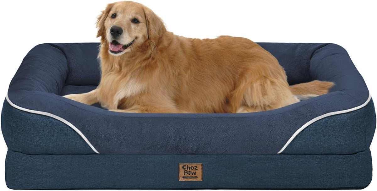 Removable Orthopedic Large Dog Bed -XL Large Dog Beds with Washable Cover and Removable Bolsters