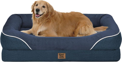 Removable Orthopedic Large Dog Bed -XL Large Dog Beds with Washable Cover and Removable Bolsters
