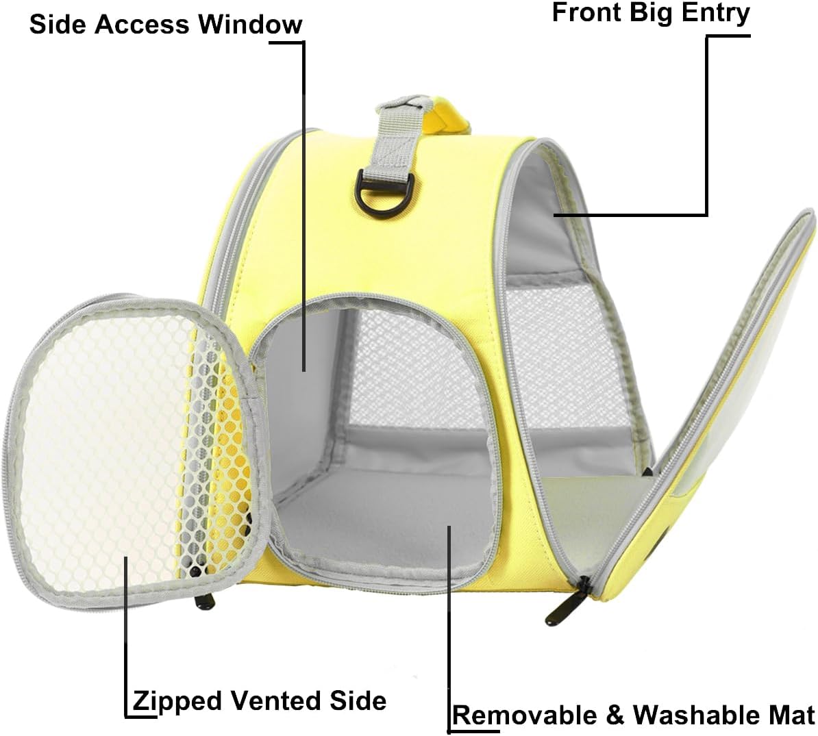 Bearded DragonTravel Cage,Lizards Carrier, Small Animal Travel Carrier for Hedgehog Rat Parrot Bird