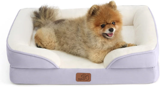 Bedsure Orthopedic Dog Beds for Small Dogs - Washable Small Dog Cat Bed Waterproof, Comfort Pet
