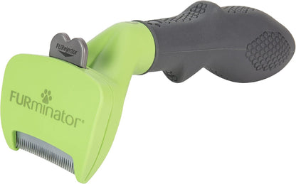FURminator Small Dog Undercoat deShedding Tool, Long Hair, Reduces Loose Hair from Shedding
