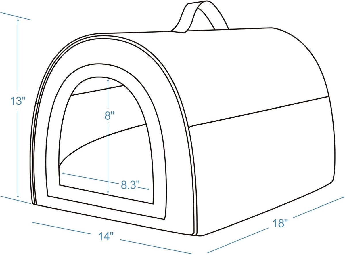 Jiupety Indoor Dog House, 2 in 1 Portable Foldable House Bed with Cover, Pet Tent & Cave Bed for