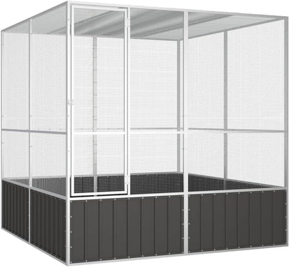 Steel Bird Cage, Large Flight King Bird Cage for Cockatiels African Grey Quaker Amazon Sun