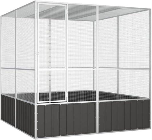 Steel Bird Cage, Large Flight King Bird Cage for Cockatiels African Grey Quaker Amazon Sun