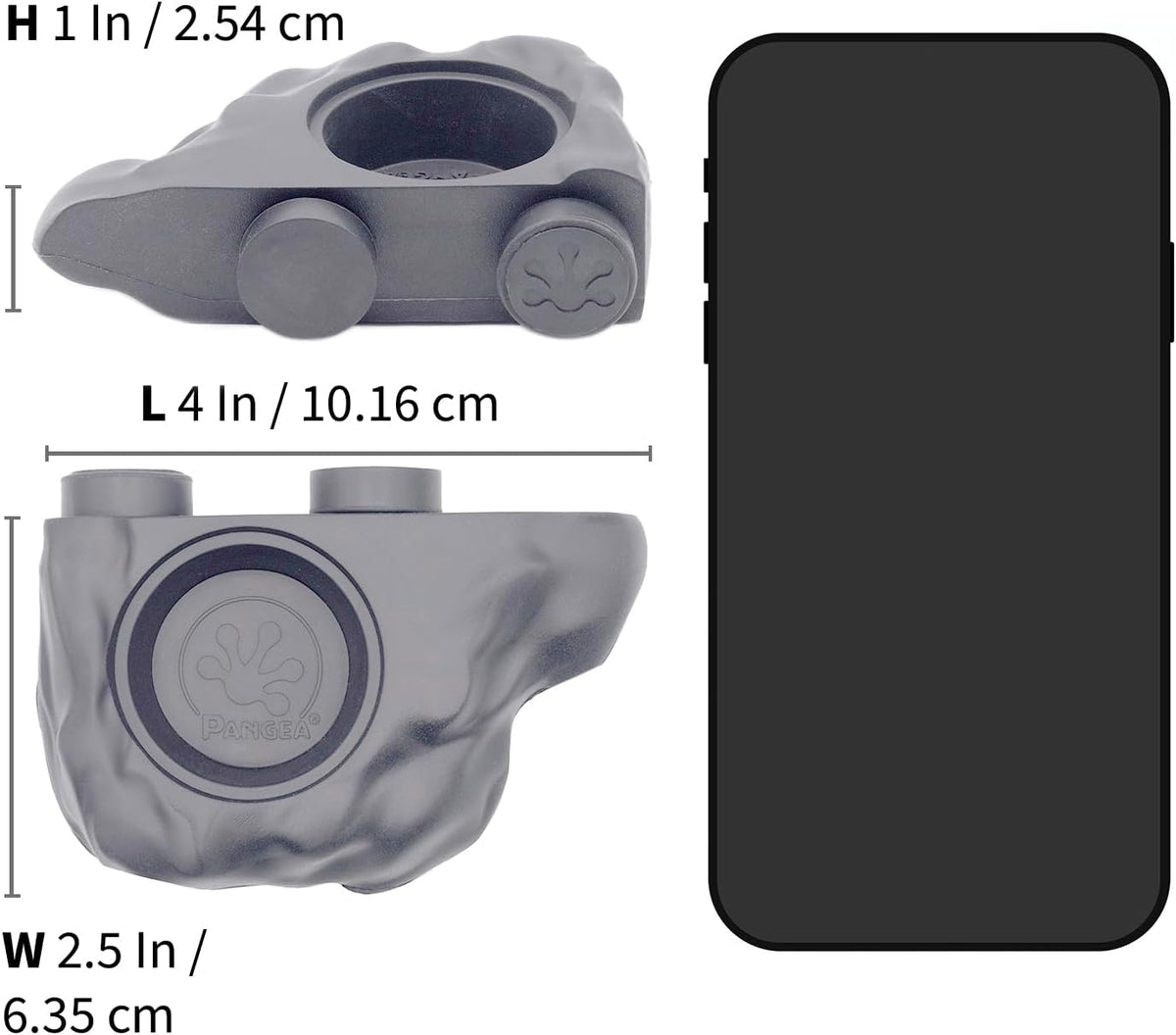 Pangea Silicone Gecko Feeding Ledge - Magnetic Mini Food Dish for Reptile Tank - 4.125" x 2.625" x