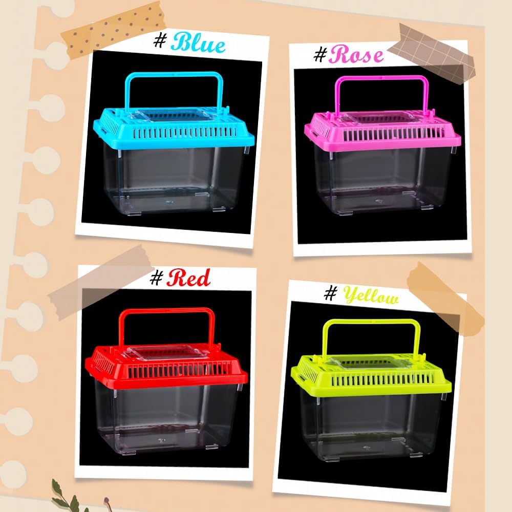 20 Pack Small Plastic Reptile Carrier Tarantula Enclosure Snake Breeding Box Hatching Container for