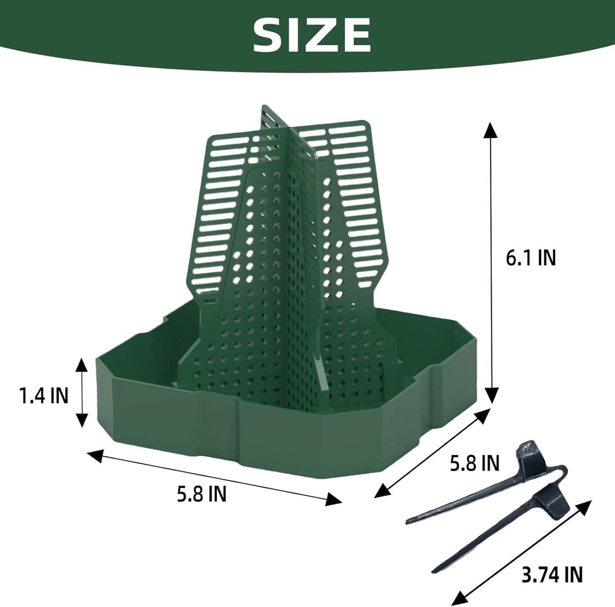 Chameleon Feeder Bearded Dragon Feeder for Mounted Insect with Rope and Tweezers, Tank and Aquarium