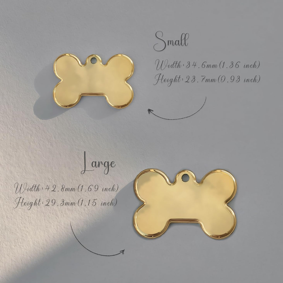 Name Pattern Art Design - Dog Tags Personalized for Pets - Custom Cats Dogs ID Tag - Stainless