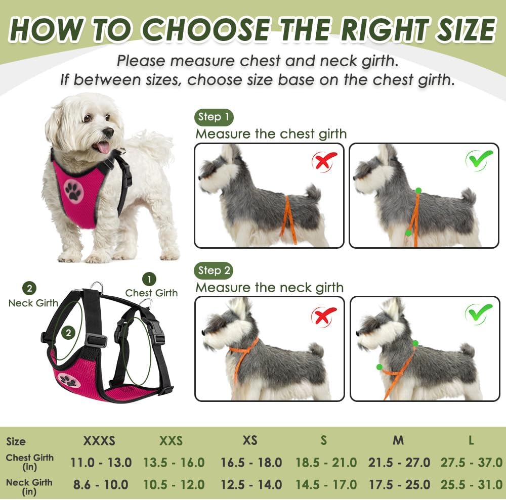 SlowTon Dog Seat Belt Harness for Car, Dog Car Harness Adjustable Mesh Breathable & Dog Seatbelt