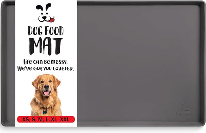 DogBuddy Dog Food Mat – Waterproof Dog Bowl Mat for Food and Water, Silicone Pet Feeding Mats for