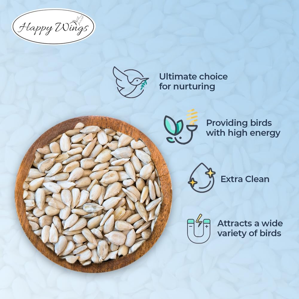 Sunflower Hearts & Chips - Sunflower Kernels and Chips Bird Food - 5 Lb No Mess, No Waste I No Grow