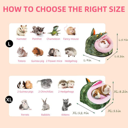 LEFTSTARER Guinea Pig Rat Bed and Hideout for Ferret Hedgehog Sleep and Hide, Hamster Small Pet