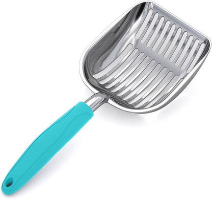 WePet Cat Litter Scoop, Aluminum Alloy Sifter, Kitty Metal Scooper, Deep Shovel, Long Handle, Poop